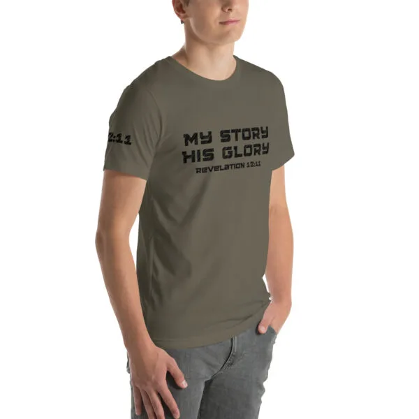 Revelation 12:11 My Story His Glory Unisex T-Shirt - Image 26