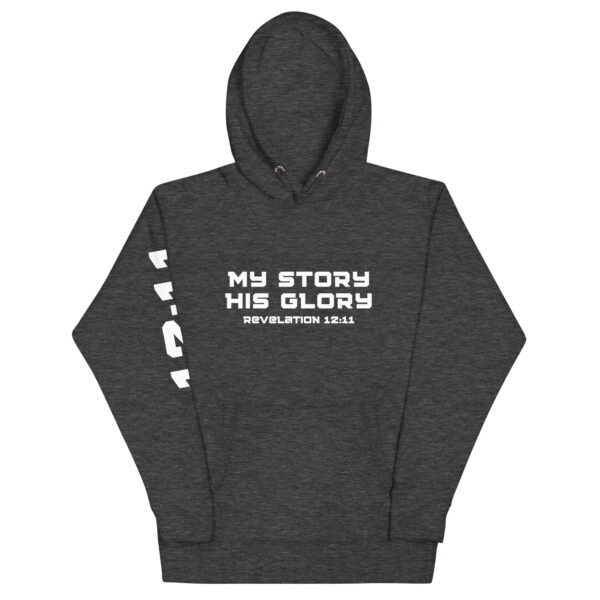 My Story His Glory Unisex Hoodie (White Graphic) - Image 9