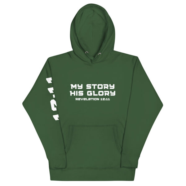 My Story His Glory Unisex Hoodie (White Graphic) - Image 17