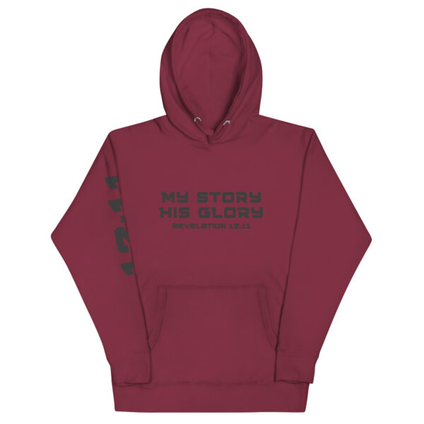 My Story His Glory Unisex Hoodie (Black Graphic) - Image 4