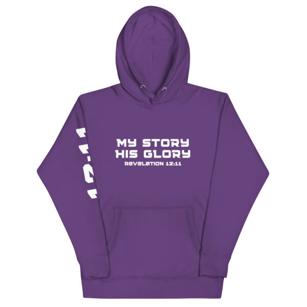 My Story His Glory Unisex Hoodie (White Graphic) - Image 15