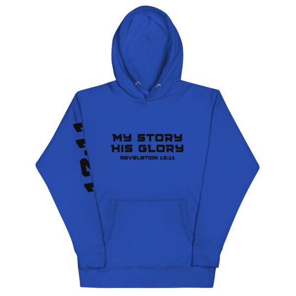 My Story His Glory Unisex Hoodie (Black Graphic) - Image 8