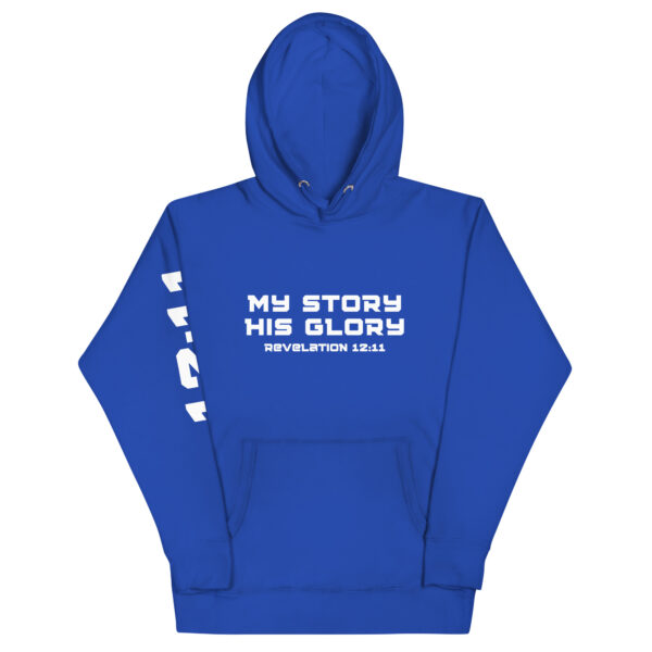 My Story His Glory Unisex Hoodie (White Graphic) - Image 13