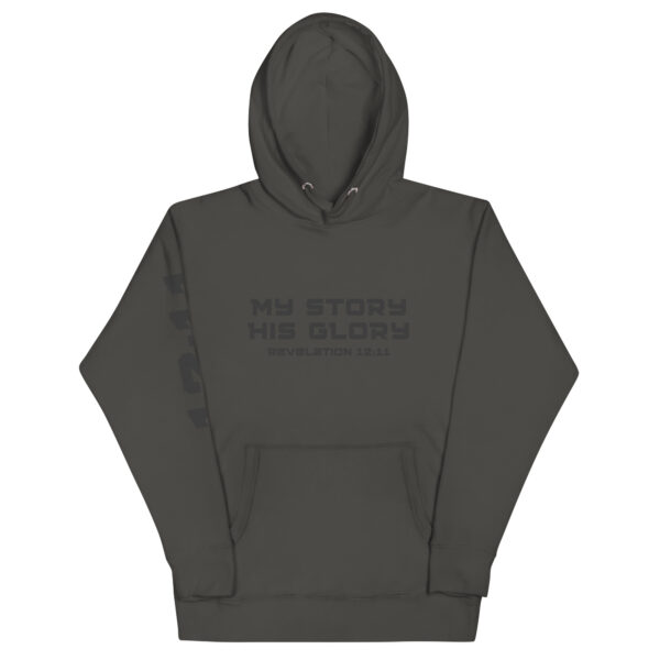 My Story His Glory Unisex Hoodie (Black Graphic) - Image 6