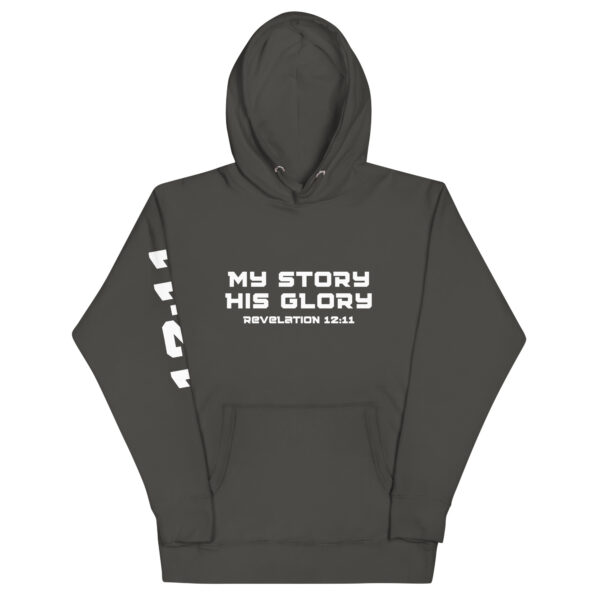 My Story His Glory Unisex Hoodie (White Graphic) - Image 11